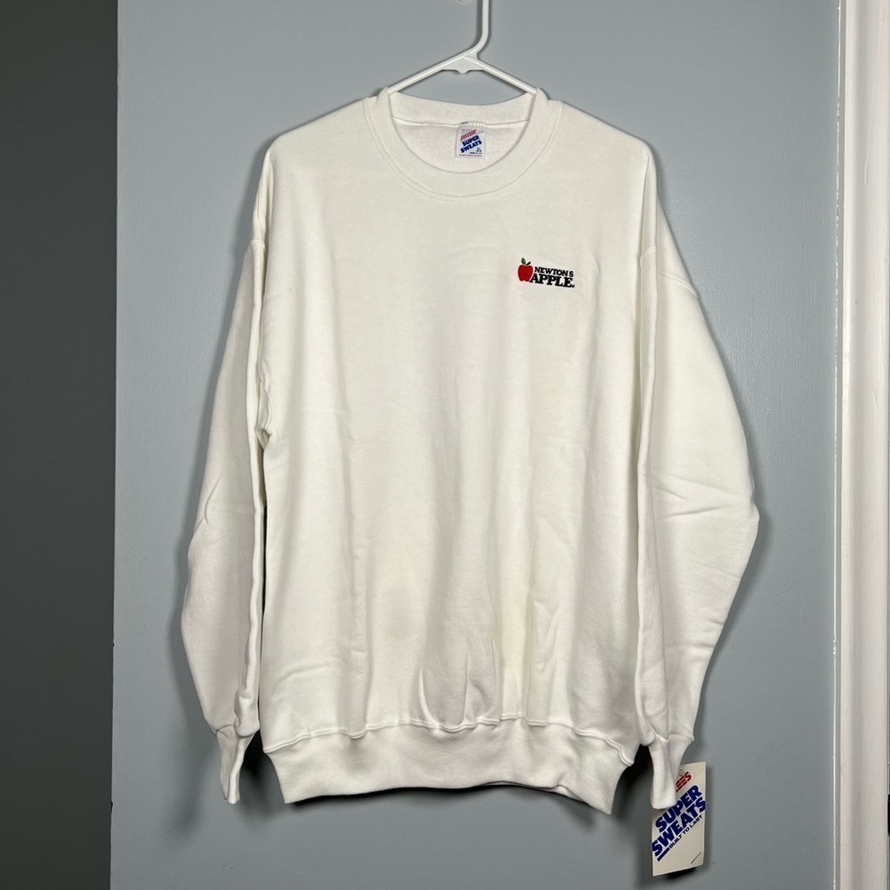 DEADSTOCK Vintage ‘80s Sweatshirt Pull over Jerzees Newton’s Apple